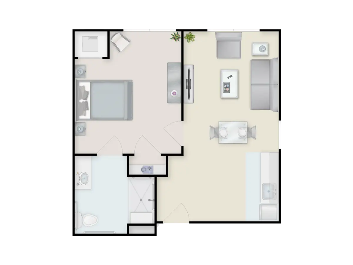 SHEB_AL_202_1b1b_staged1 Assisted Living One-Bedroom