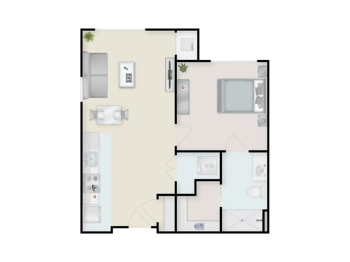 SHEB_IL_108_1b1b_staged1 Independent Living One-Bedroom